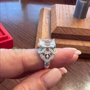 Elegant Sterling Silver 925 and Clear CZ Gemstone Ring